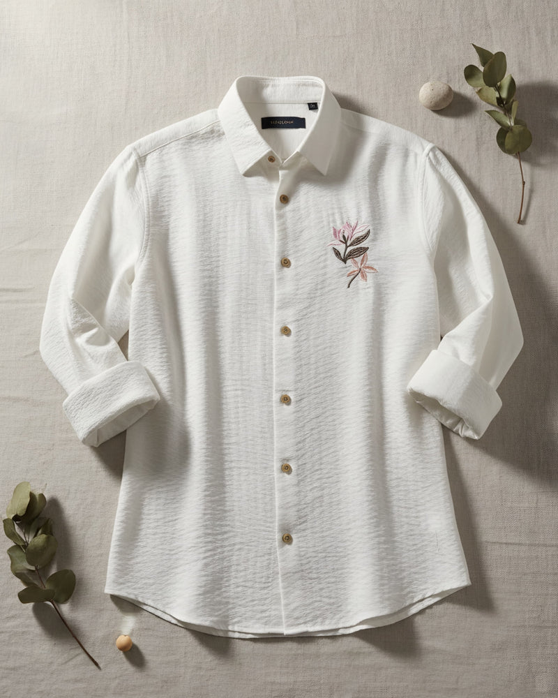 Velve Atelièr Men Solid Linen Shirts