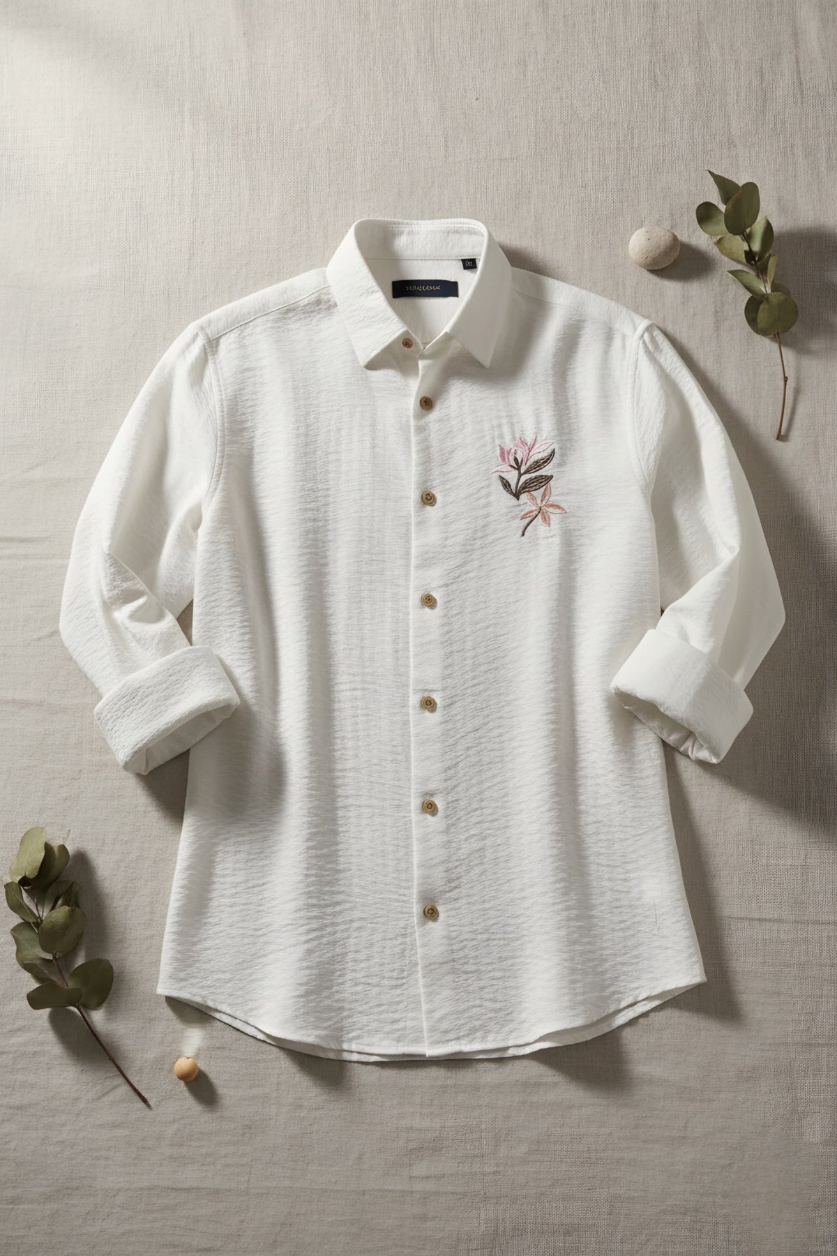 Velve Atelièr Men Solid Linen Shirts