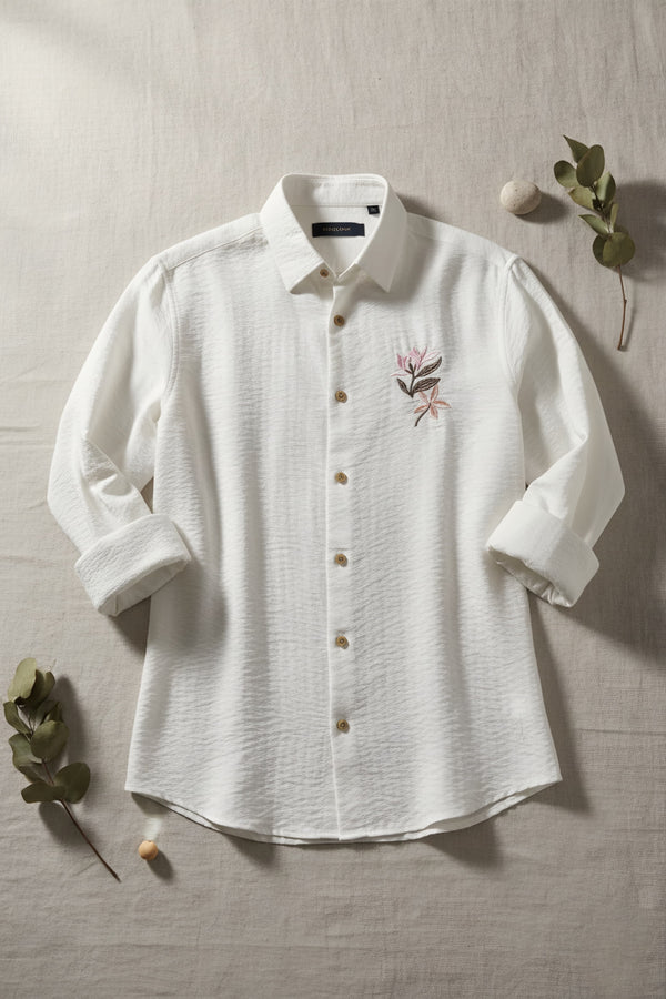 Velve Atelièr Men Solid Linen Shirts